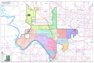 Iowa House District 66 Map (Precincts)
